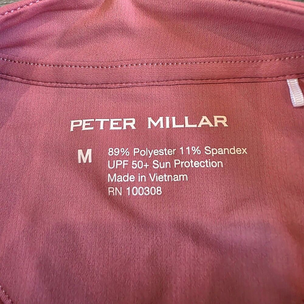 Peter Millar Pink Athleisure Zip Up Womens Size Medium UPF 50+ Sun Protection - Picture 2 of 5
